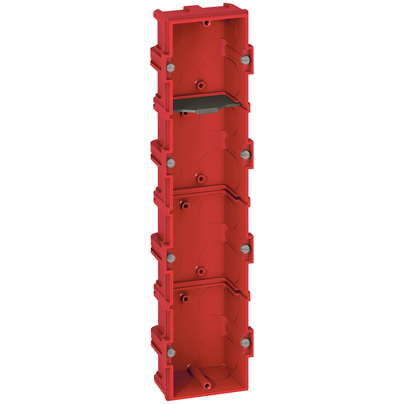 Legrand 080144 - Boîte multiposte Batibox maçonnerie 4 postes 8 à 10 modules - profondeur 40mm