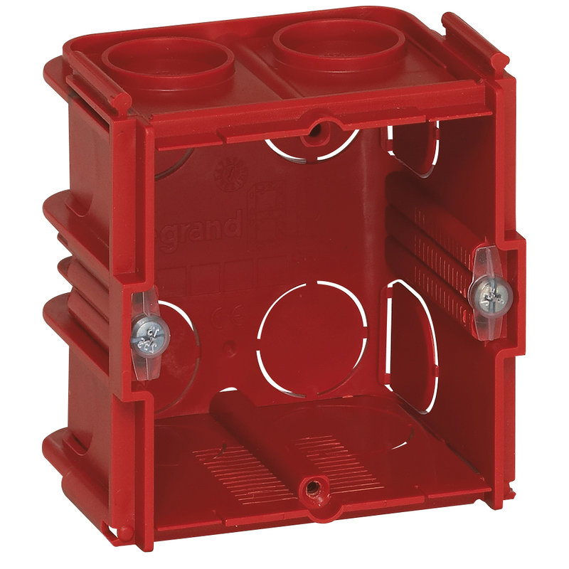 Legrand 080151 - Boîte monoposte Batibox pour maçonnerie 1 poste carrée associable profondeur 50