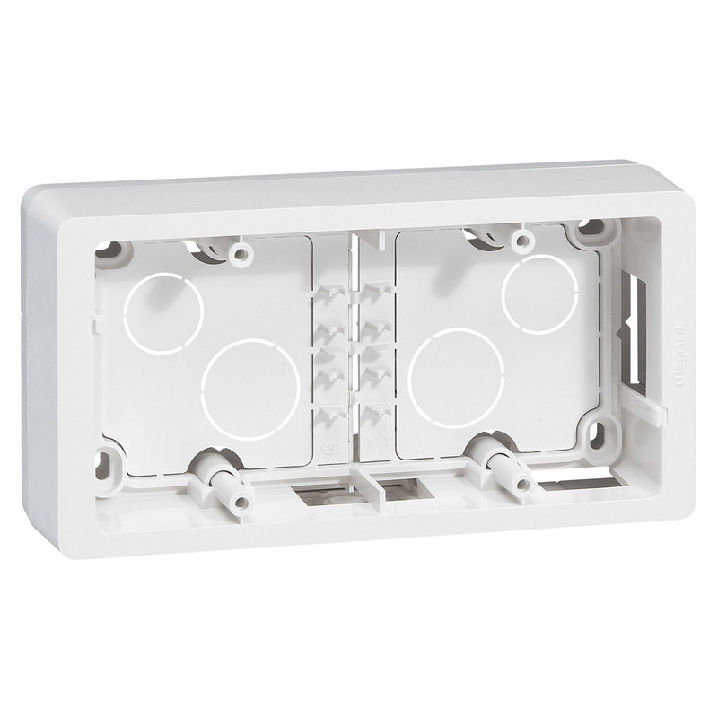 Legrand 080242 - Cadre saillie Céliane 2 postes horizontal ou vertical blanc