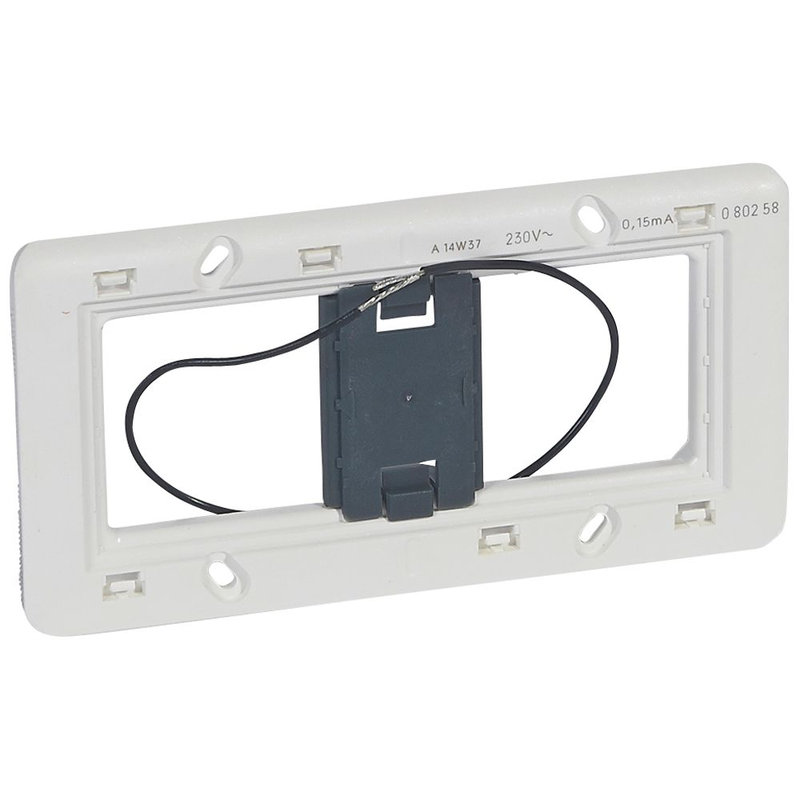 Legrand 080258 - Support lumineux 0,03W pour mécanisme Mosaic - 4/5mod ou 2x2 modules horizontal