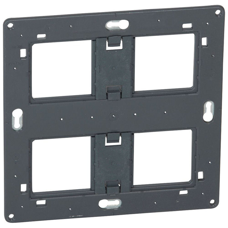 Legrand 080264 - Support à vis Mosaic , Céliane ou Soliroc pour 2x2 postes ou 2x4 à 5 modules