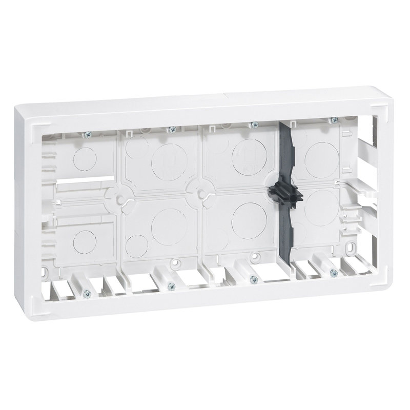 Legrand 080278 - Cadre saillie profondeur 46mm Mosaic pour 2x10 modules et support 080268