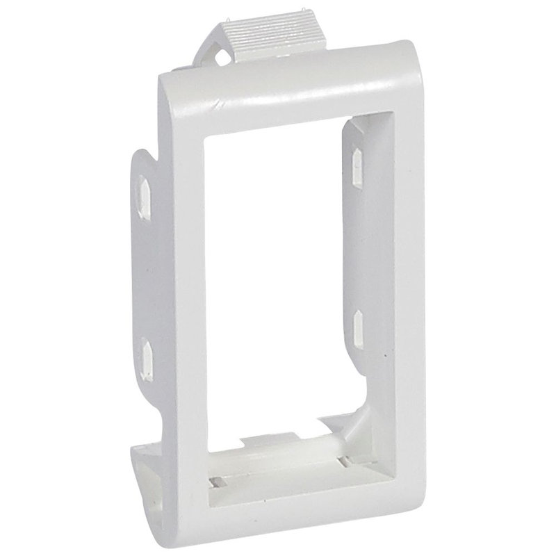 Legrand 080290 - Support de plaque étroit pour paroi mince Batibox 1 module - blanc