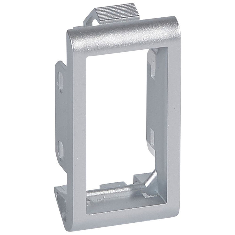 Legrand 080294 - Support de plaque étroit pour paroi mince Batibox 1 module - alu