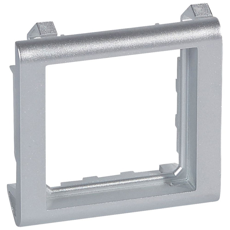 Legrand 080295 - Support de plaque étroit pour paroi mince Batibox 2 modules - alu