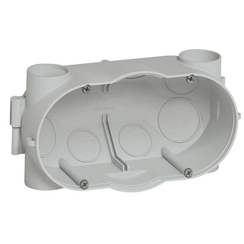 Legrand 081942 - Boîte universelle associable Batibox pour béton 2 postes - profondeur 58mm