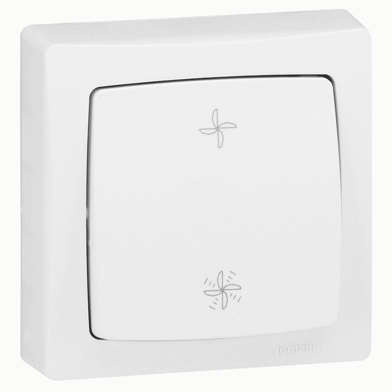 Legrand 086016 - Commande de VMC Appareillage saillie complet - blanc