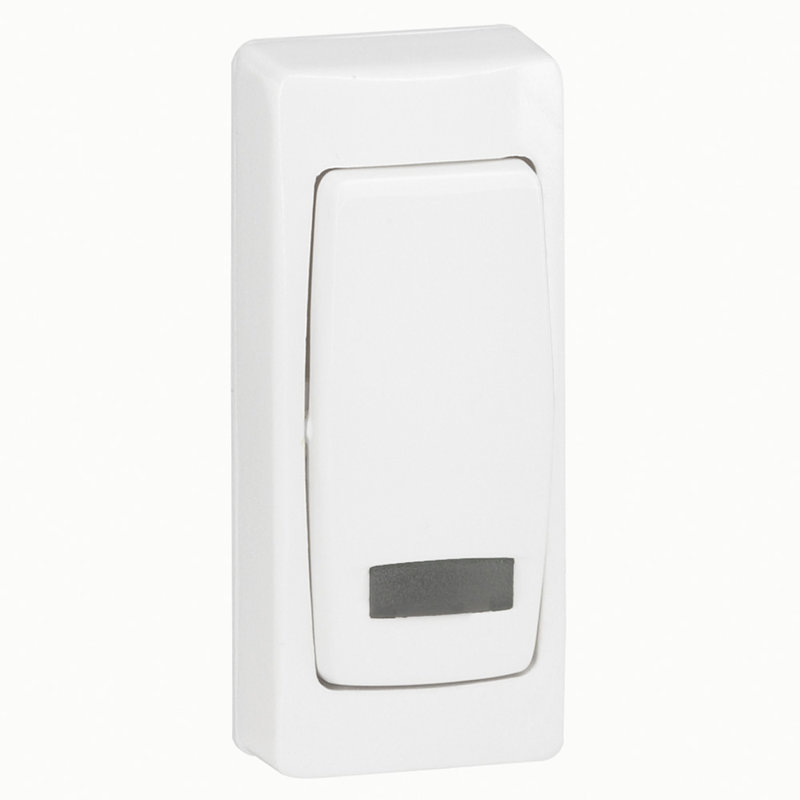 Legrand 086087 - Va-et-vient à voyant Appareillage saillie complet version étroite