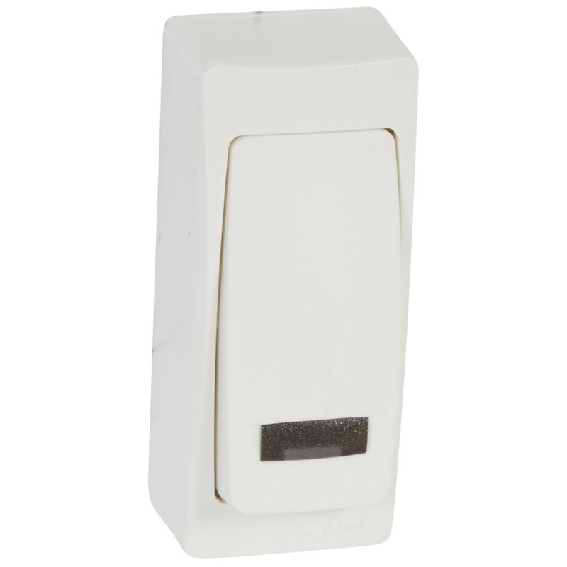 Legrand 086088 - Poussoir à voyant Appareillage saillie complet version étroite