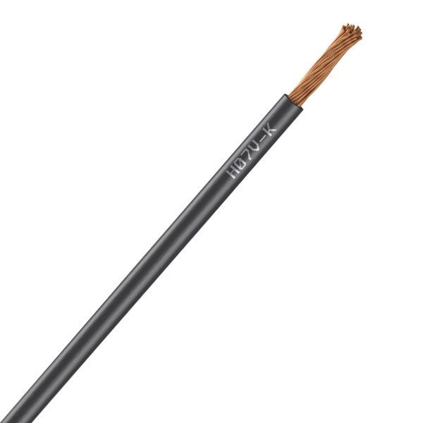 [CAB-1073N] Fil Électrique H07Vk 1.5 mm² Souple Noir - Couronne De 100M