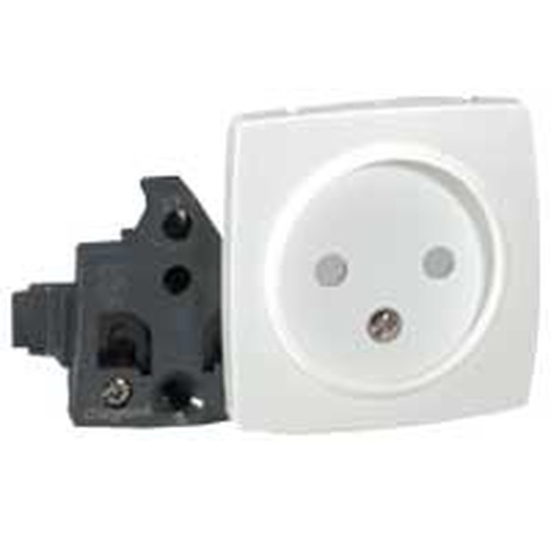 Legrand 086122 - Prise de courant 2P Appareillage saillie composable - blanc
