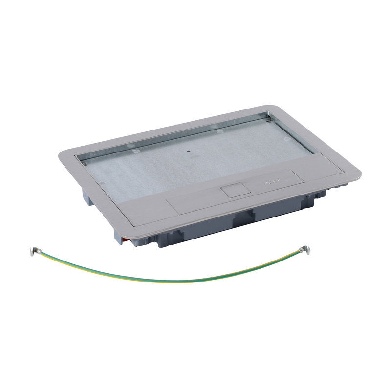 Legrand 088003 - Couvercle métal revêtement inox boite de sol version standard 8 ou 12 modules