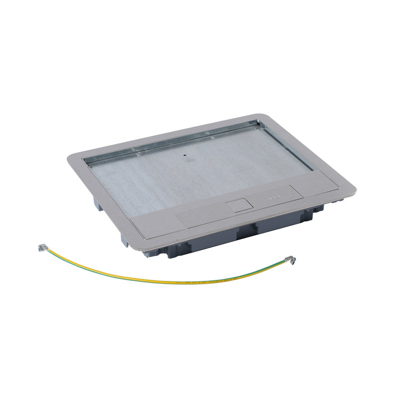 Legrand 088004 - Couvercle métal revêtement inox pour boite de sol version standard 12/18 modules