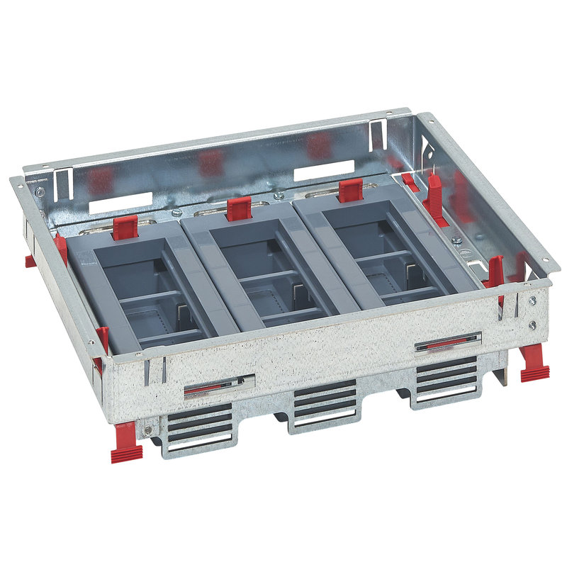 Legrand 088021 - Kit support hauteur réglable boîte de sol std prises horiz 3 paniers 6 modules