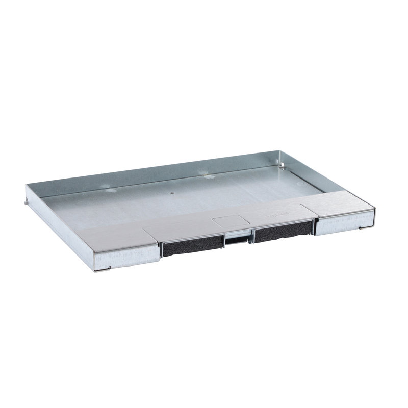 Legrand 088103 - Couvercle métal revêtement inox boite de sol version affleurante 8 ou 12 modules