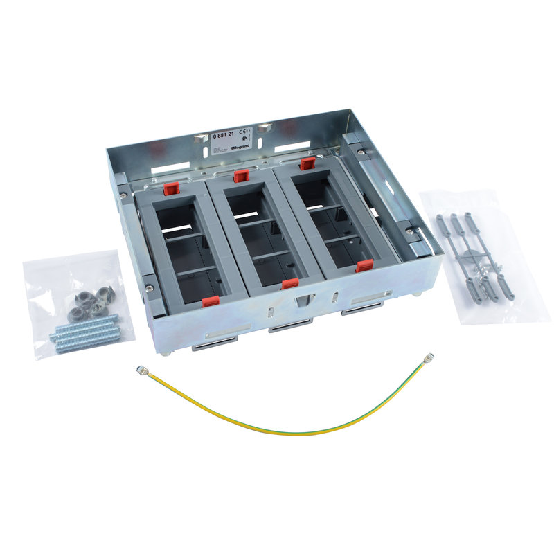Legrand 088121 - Kit support haut réglable boîte sol affleurante prises horiz 3 paniers de 6 mod