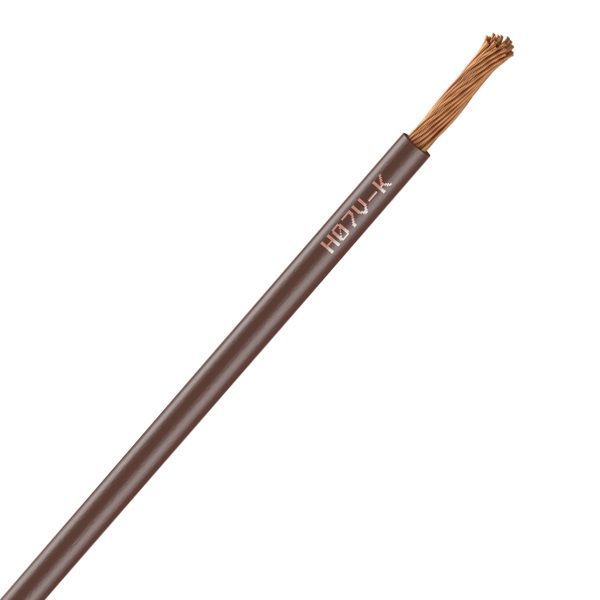 [CAB-1076M] Fil Électrique H07Vk 6 mm² Souple Marron - Couronne De 100M