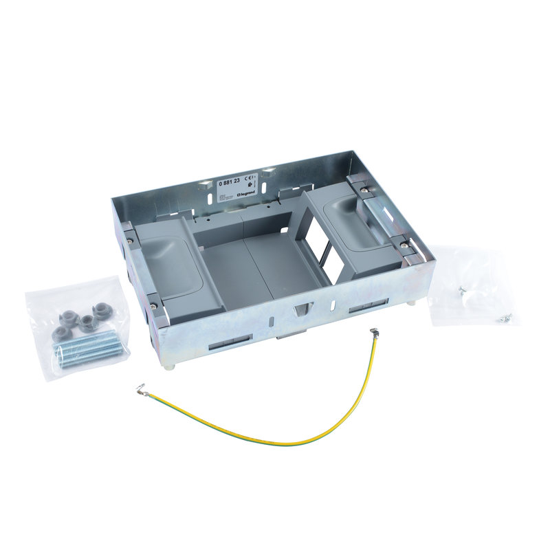 Legrand 088123 - Kit support pour boîte de sol affleurante prises verticale 2 rangées 4 modules