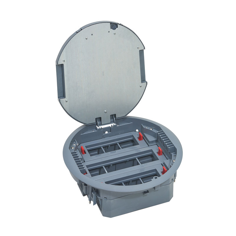 Legrand 088126 - Boite de sol ronde hauteur réglable couv plastique pour prise horizontal -20 mod