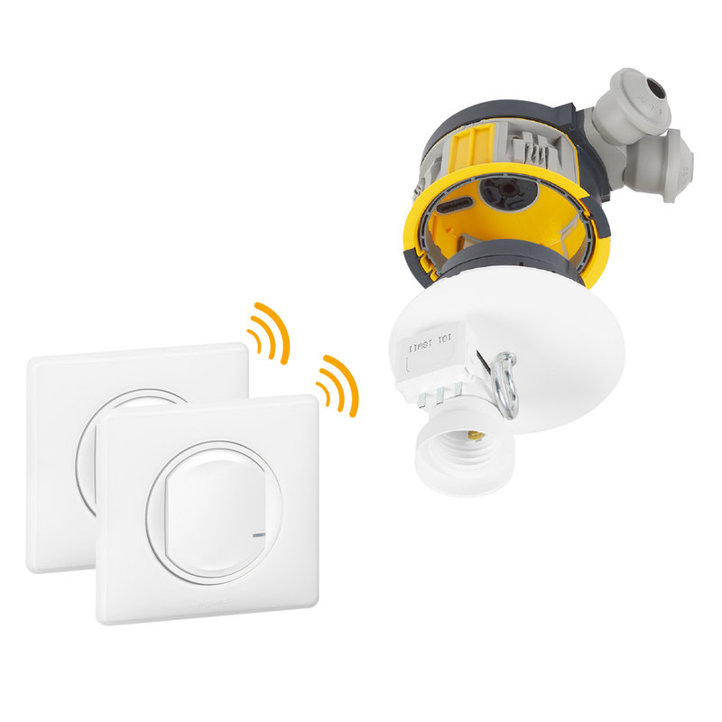 Legrand 088561 - Kit avec 1 DCL radio complet + 2 commandes Céliane sans fil - blanc