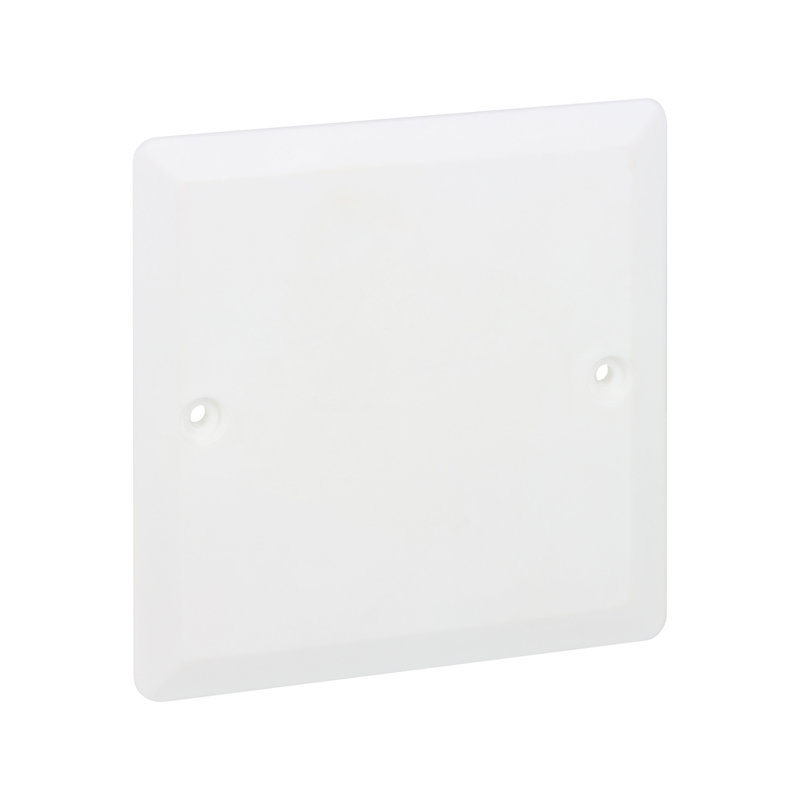 Legrand 089281 - Couvercle universel carré Batibox 80x80mm pour boîte 1 poste