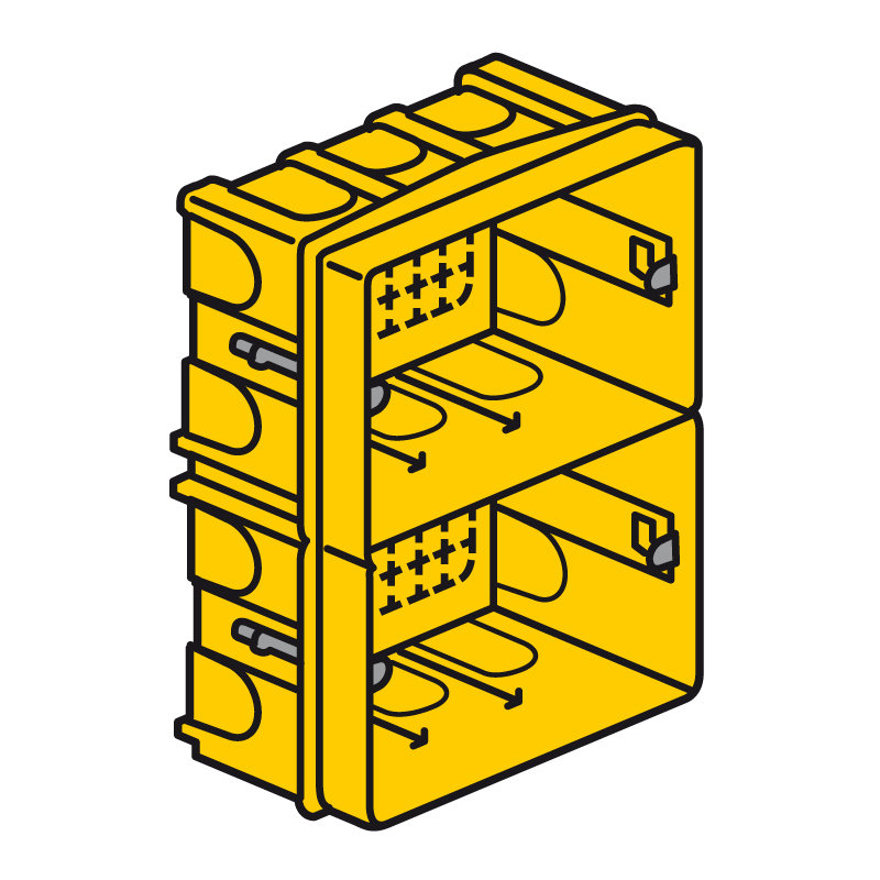 Legrand 089379 - Boîte Batibox pour cloisons sèches pour écrans tactiles 3,5pouces