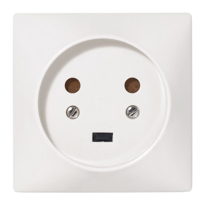 Legrand 090134 - Socle 2P+T à vis avec éclips de protection 80x80mm - étiquette avec Gencod