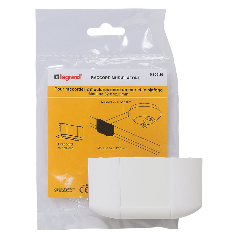 Legrand 090520 - Raccord mur-plafond - pour moulure 32x12,5mm