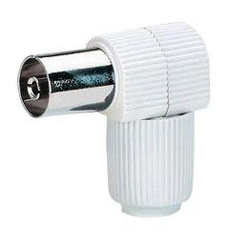 Legrand 091020 - Fiche télévision coaxiale normalisée femelle sortie latérale Ø9,52mm