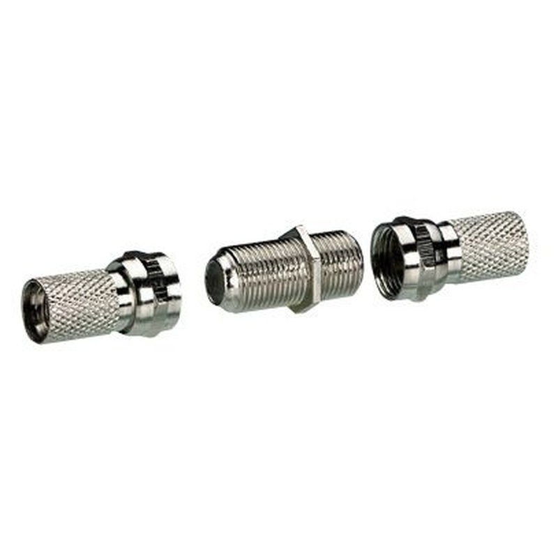 Legrand 091023 - Adaptateur "F" femelle pour fiche TV coaxiale - avec 2 fiches "F" mâles à visser