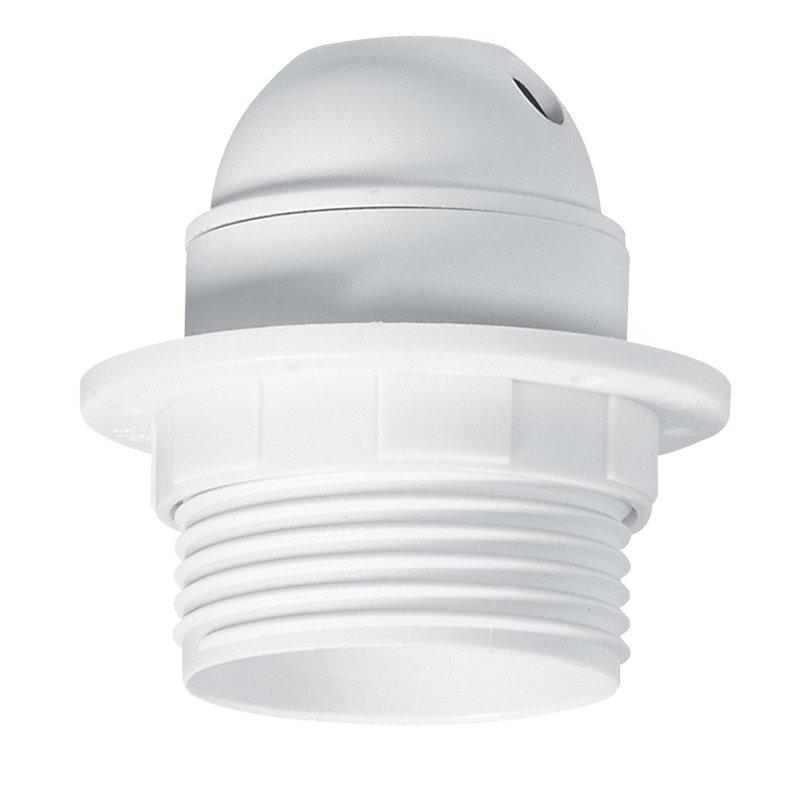 Legrand 091135 - Douille culot E27 à chemise demi-filetée + bague isolante + trou passe-fil