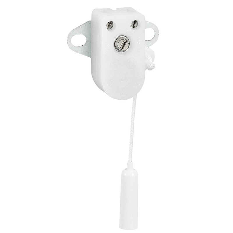 Legrand 091164 - Mini-inter 2A 250V~ à tirette + plaque 2 trous - blister avec Gencod