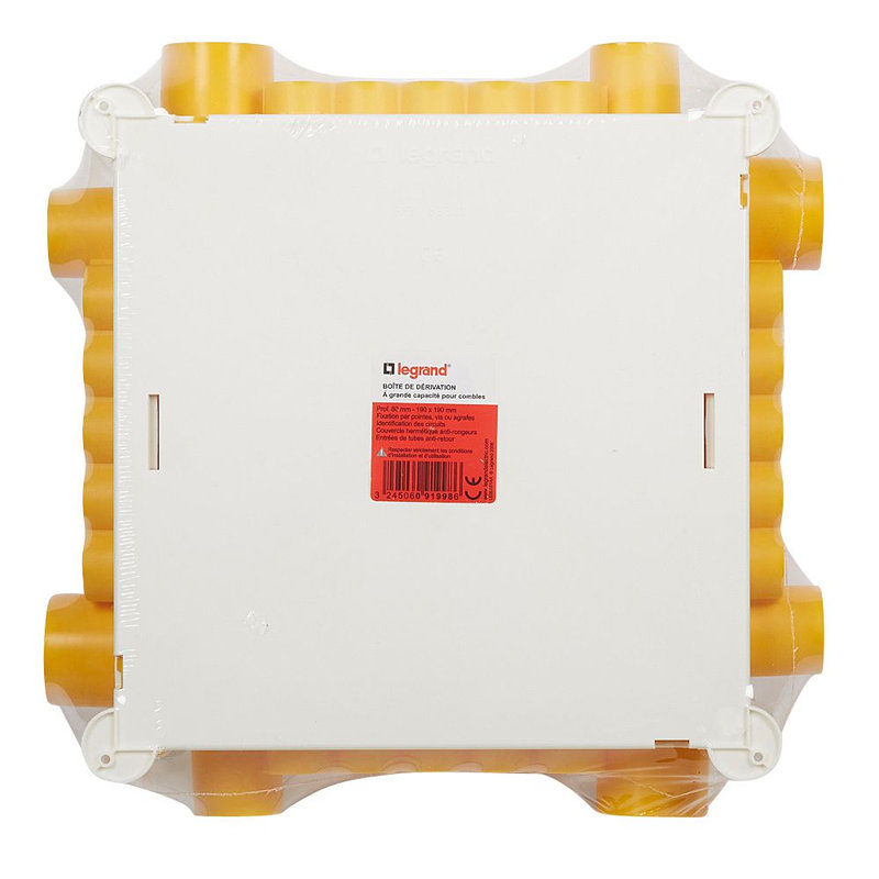 Legrand 091998 - Boîte de dérivation pour combles - encastré - 190x190x80mm