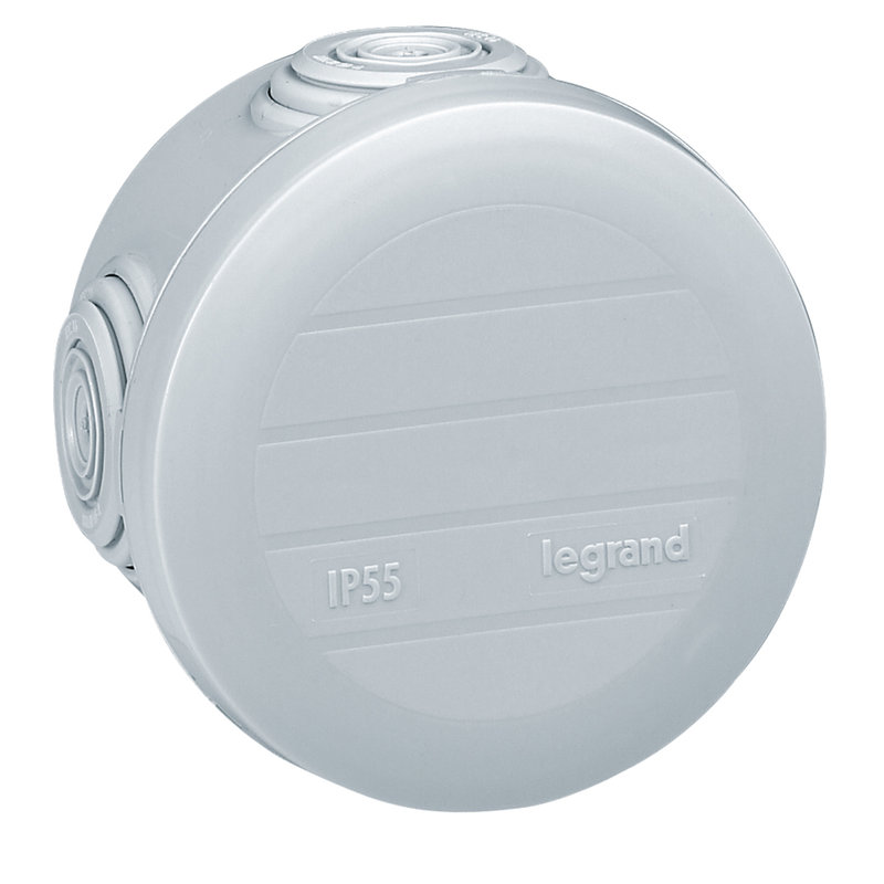 Legrand 092001 - Boîte de dérivation ronde Plexo Ø60mm hauteur 40mm - gris RAL7035