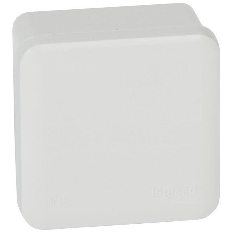 Legrand 092011 - Boîte de dérivation carrée pour presse-étoupe Plexo gris -face lisse -80x80x45mm