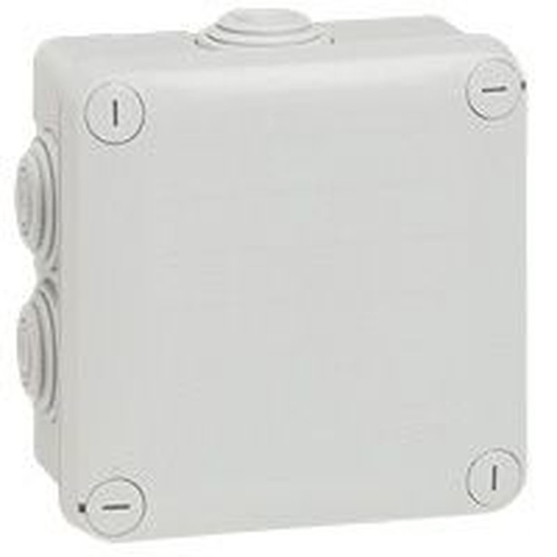 Legrand 094519 - Boîte de dérivation carrée 105x105x55mm - fermeture par 1/4 de tour - gris