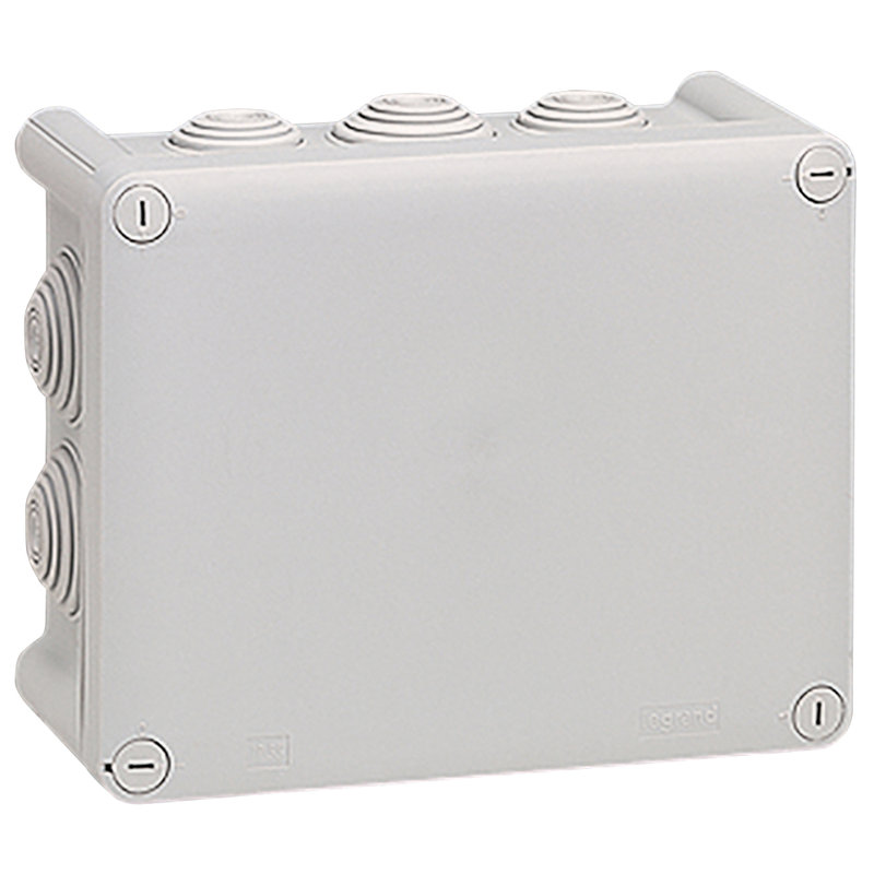 Legrand 092052 - Boîte de dérivation rectangulaire Plexo dimensions 180x140x86mm - gris RAL7035