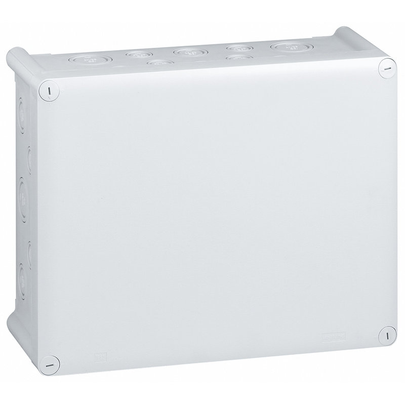 Legrand 092084 - Boîte de dérivation rectangulaire pour presse-étoupe Plexo gris - 310x240x124mm