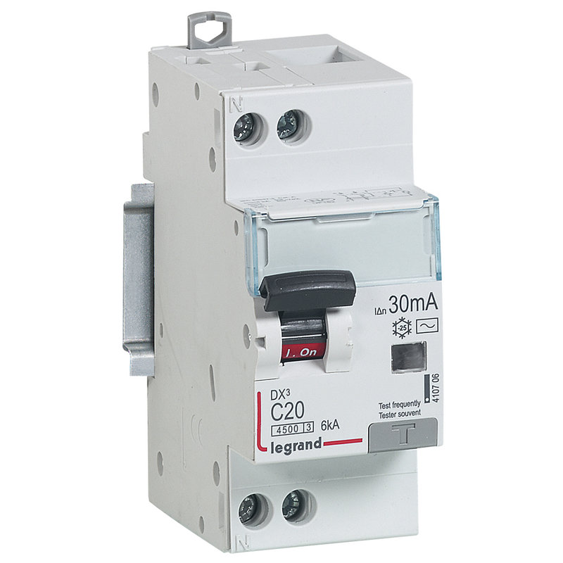 Legrand 092833 - Disjoncteur différentiel Phase + Neutre - type AC - 30mA - 20A - 2 modules