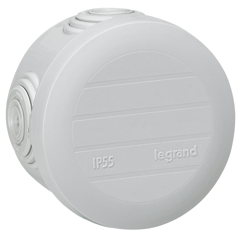 Legrand 094513 - Boîte de dérivation ronde Ø60mm, ép. 40mm - fermeture par enclipsage - gris