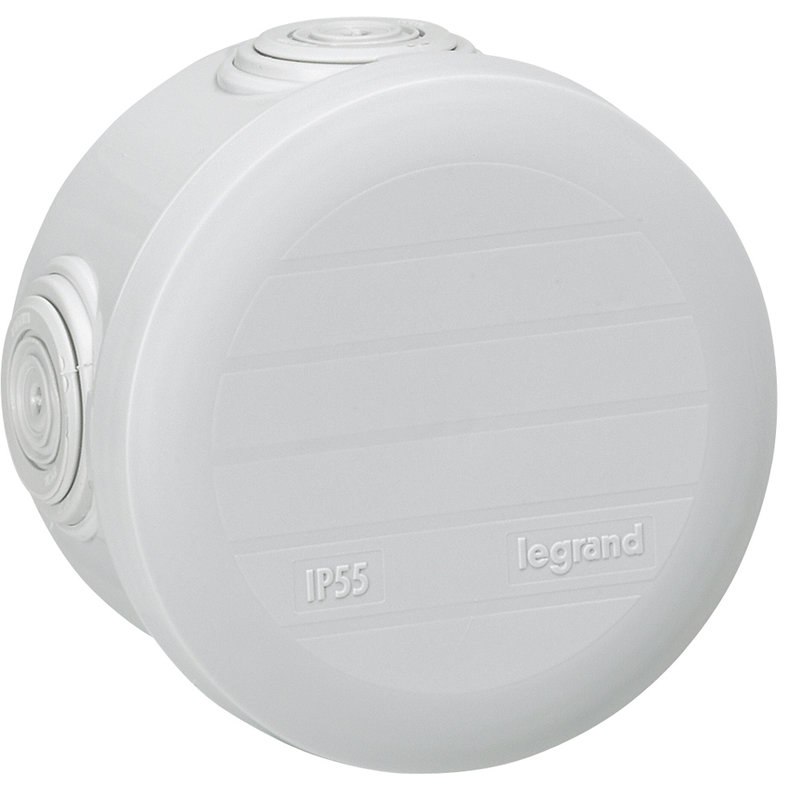 Legrand 094514 - Boîte de dérivation ronde Ø70mm, ép. 45mm - fermeture par enclipsage - gris