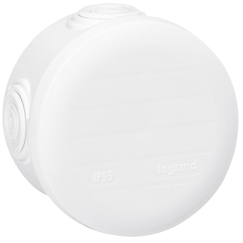 Legrand 094515 - Boîte de dérivation ronde - Ø70 mm, ép. 45mm - fermeture par enclipsage - blanc