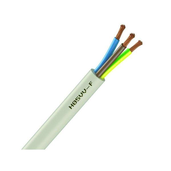 [CAB-1142] Câble Électrique Souple H05Vv-F Blanc 3G1 mm² - Couronne De 50M