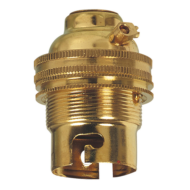Legrand 097100 - Douille pour ampoule B22 avec bague - sortie de câble droite - laiton