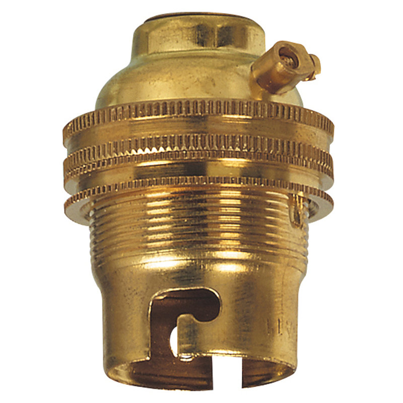 Legrand 097103 - Douille pour ampoule B22 - avec bague - sortie de câble latérale - laiton