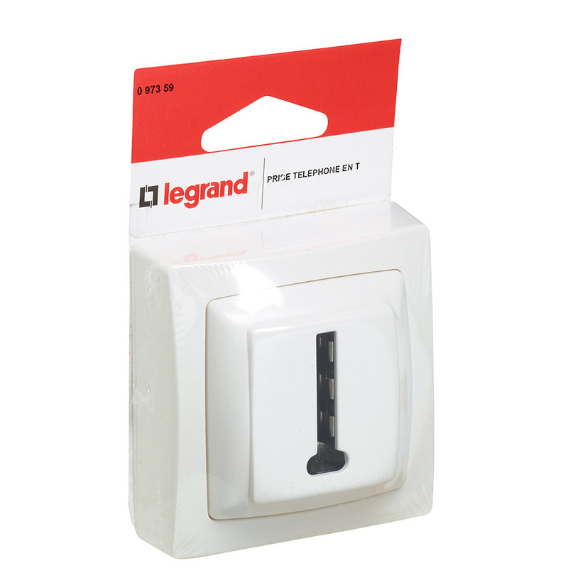 Legrand 097359 - Prise téléphone Appareillage Saillie - 8 contacts en T - Blanc