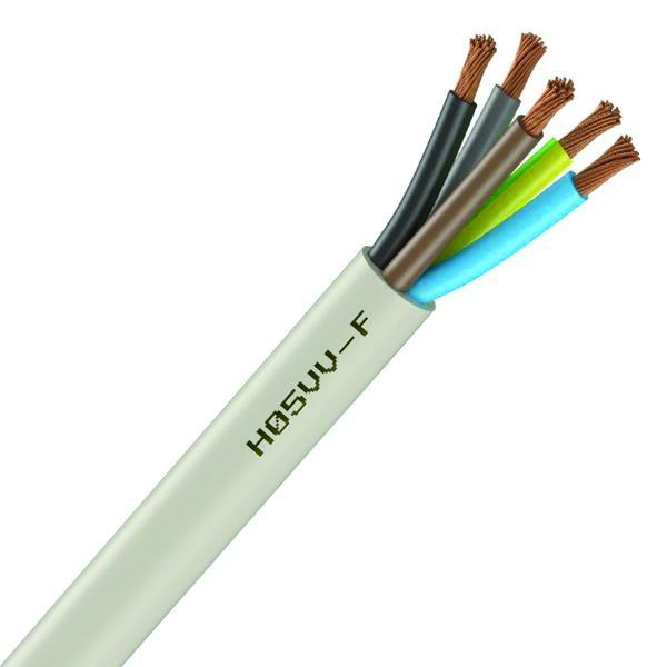 [CAB-1148] Câble Électrique Souple H05Vv-F Blanc 5G1.5 mm² - Couronne De 50M