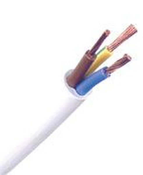 Câble Électrique Souple H05Vv-F Blanc 2X2.5 mm² - Couronne De 50M