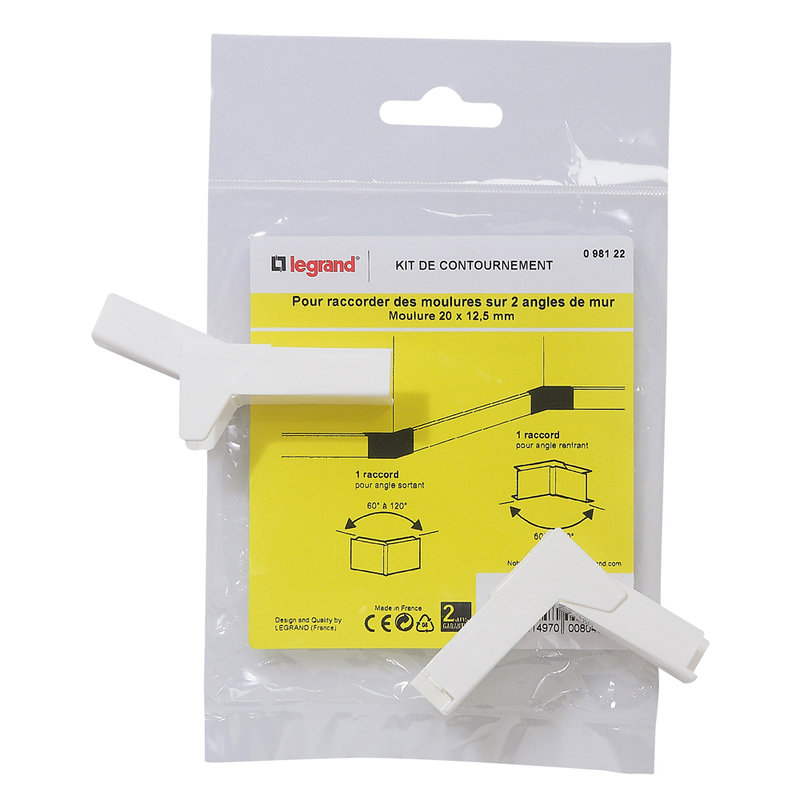 Legrand 098122 - Kit de contournement pour moulure 20x12,5mm