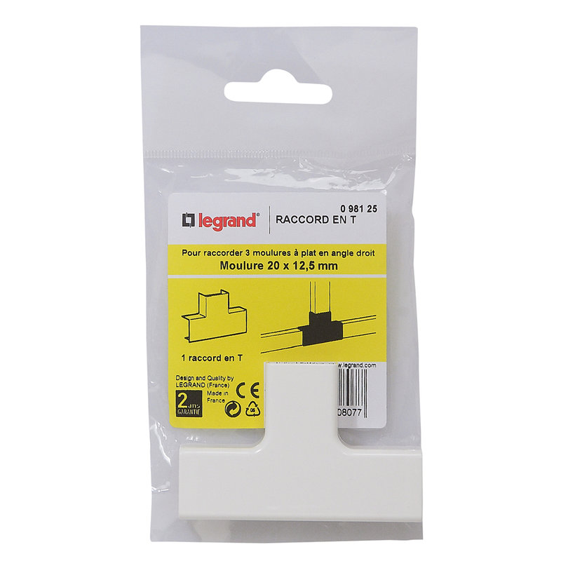Legrand 098125 - Raccord en T - pour moulure section 20x12,5mm